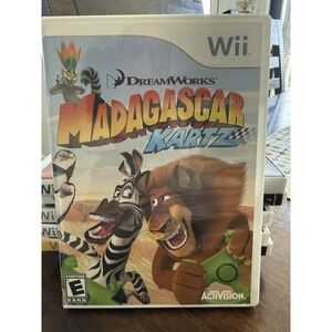 Wii Madagascar Kartz (Nintendo Wii, 2009) With Instruction Manual